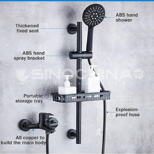 Black color simple shower head bathtub faucet LW-BS2